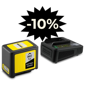 10% Kärcher Home & Garden batteri