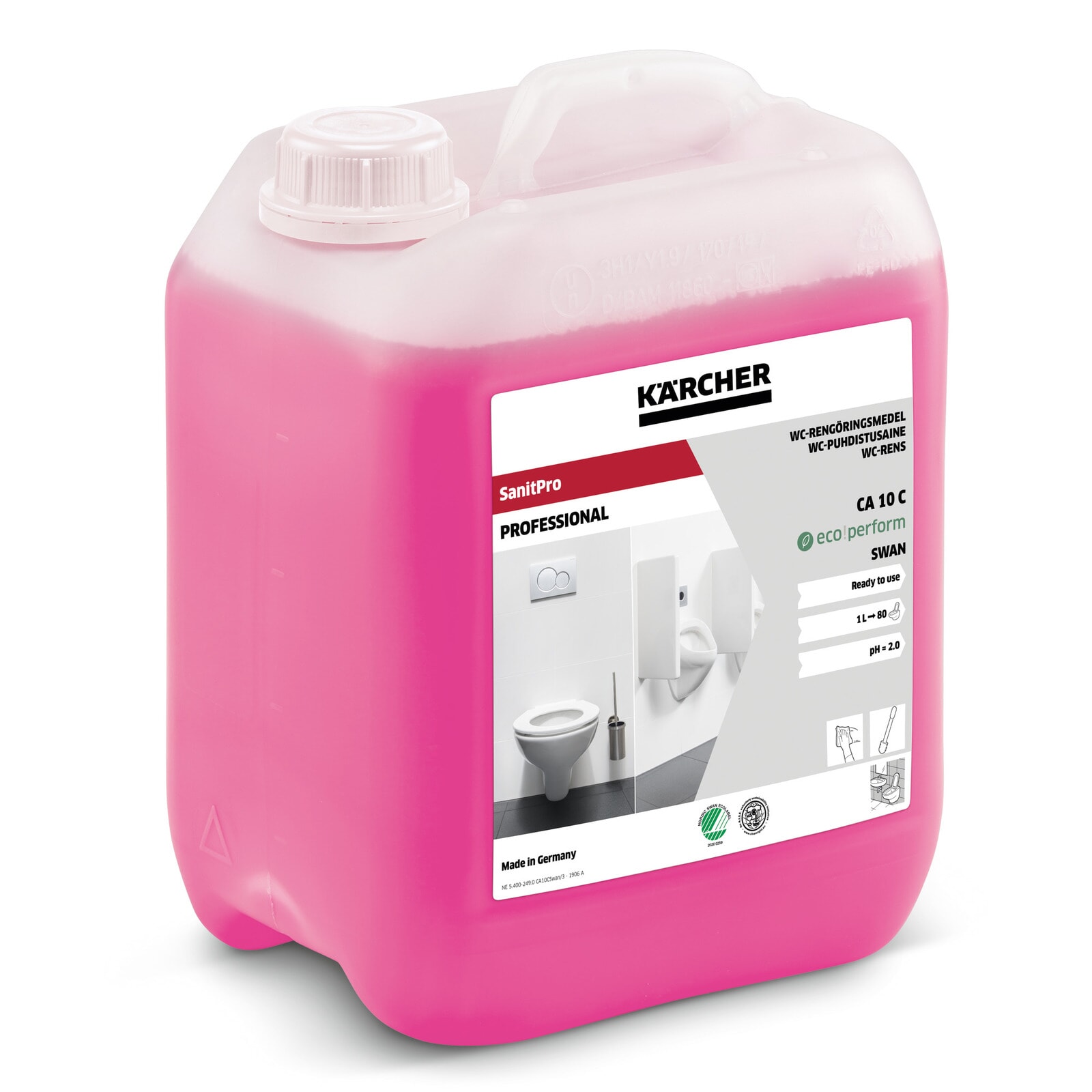 CA 10 R | Dyprengjøringsmiddel | Toalett og bad | 5 Liter - Reginol ...