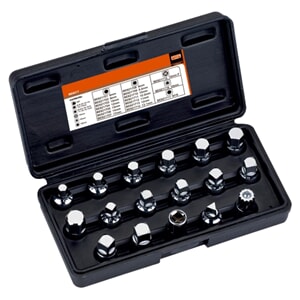 Oljepluggsett 3/8" - 17 deler